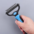 Pet Pro Grooming Tool Pet Grooming Brush, Double Sided Shedding Comb and for Dogs & Cats, Dog Grooming Rakes Tools
