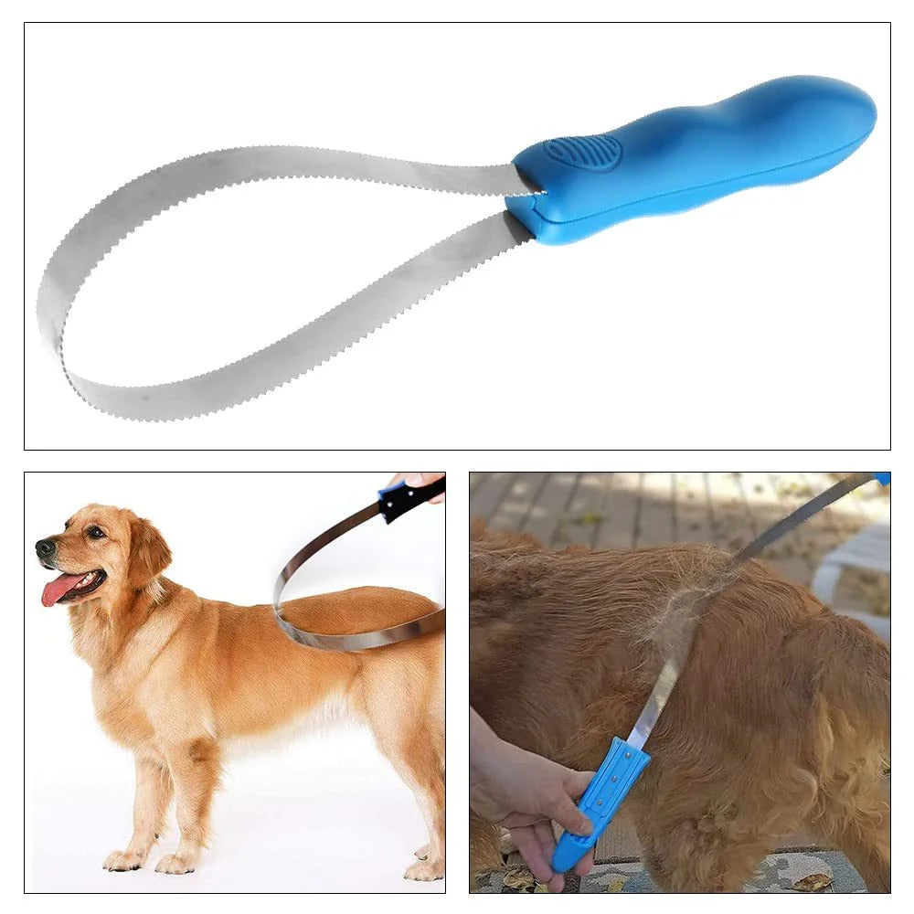 Pet Dog Grooming Brush, Hair Remover & Thinner Tool for Long Hair Pets